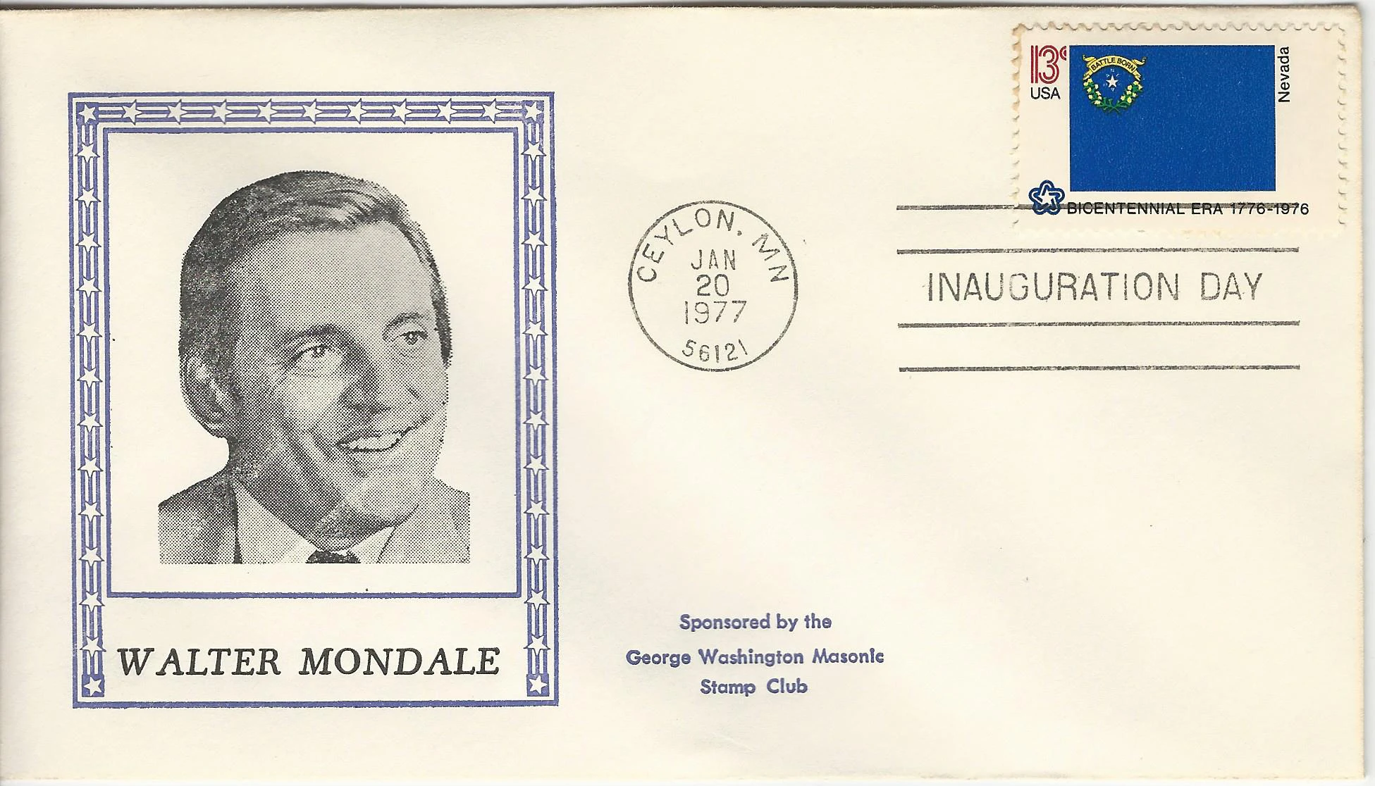 Inauguration VP Walter Mondale Postmark #1: Washington, DC&hellip;